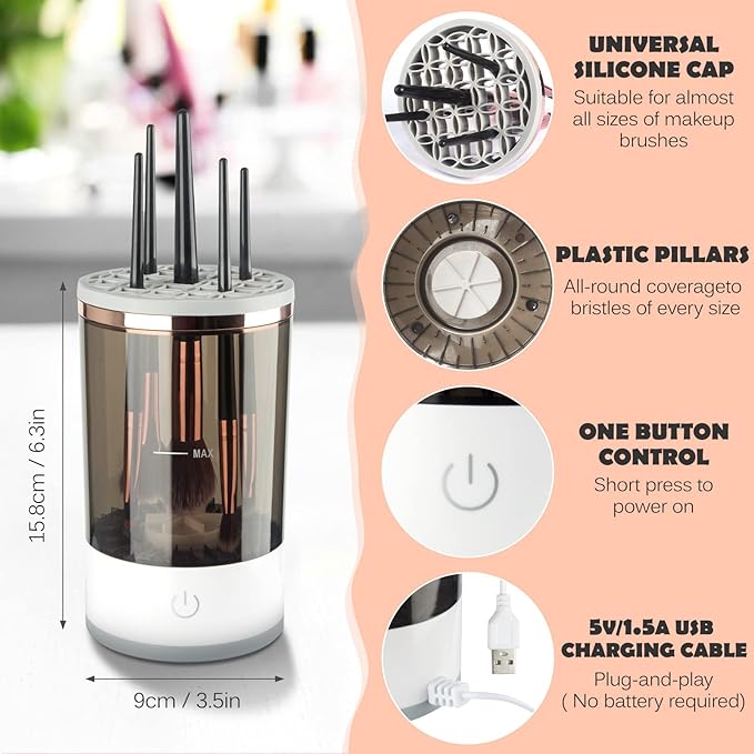 VELVET VOGUE™-Electric Makeup Brush Cleaner